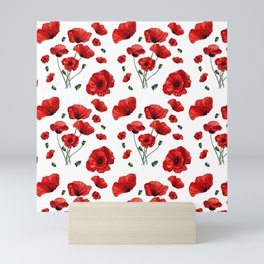 Poppy Pattern Mini Art Print