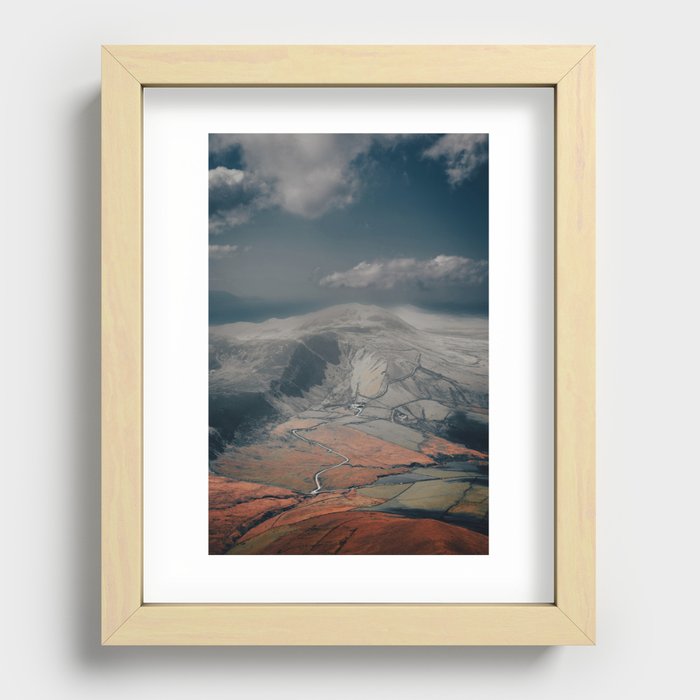Mountain View in West Kerry, Ireland, Landscape Photography Art Print Recessed Framed Print