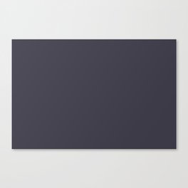 Dark Gray Blue Solid Color Pantone Graphite 19-3927 TCX Shades of Black Hues Canvas Print