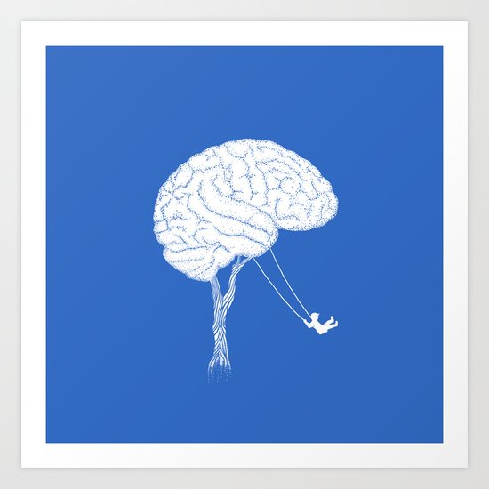 Creativity is Intelligence Having Fun Art Print