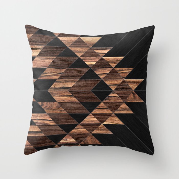 Urban Tribal Pattern No.11 - Aztec - Wood Throw Pillow by Zoltan Ratko ...