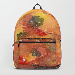 Yellow red galaxy Backpack