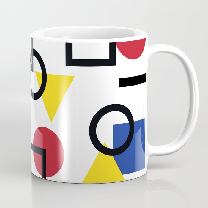 Colorful Geometric Bauhaus Pattern  Coffee Mug