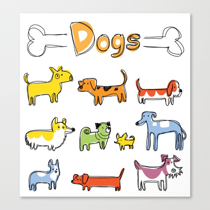 Dogs Canvas Print