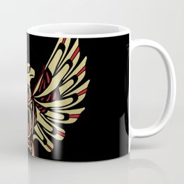 Tribal Black and Gold Eagle Digital Design Coffee Mug