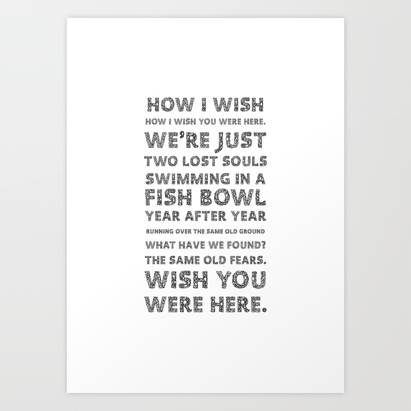Get Wallpaper Wish You Were Here Art Print By Akeson Society6 For iPhone Free
