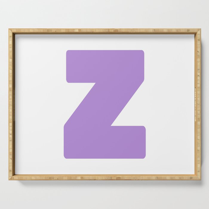 Z (Lavender & White Letter) Serving Tray