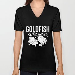 Goldfish Oranda Tank Food Bowl Aquarium V Neck T Shirt