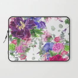 Floral print with tulips and anemones Laptop Sleeve