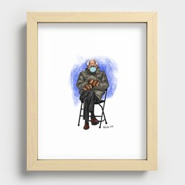 Bernie and His Steel Chair Recessed Framed Print