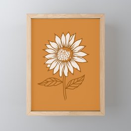Copper Sunflowers Framed Mini Art Print