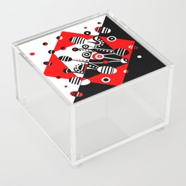 MICROGRAVITY - RED & BLACK Acrylic Box