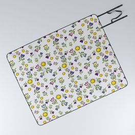 Silly Flowers & Suns Picnic Blanket