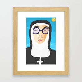 nun in the sun Framed Art Print