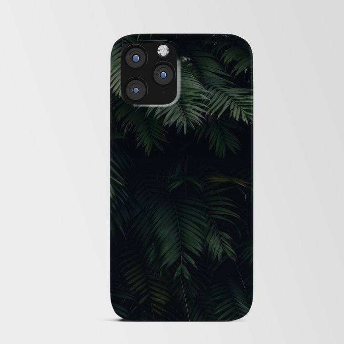 Dark Green Plants Forest Pattern  iPhone Card Case