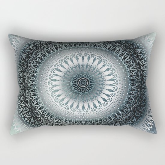 WINTER LEAVES MANDALA Rectangular Pillow