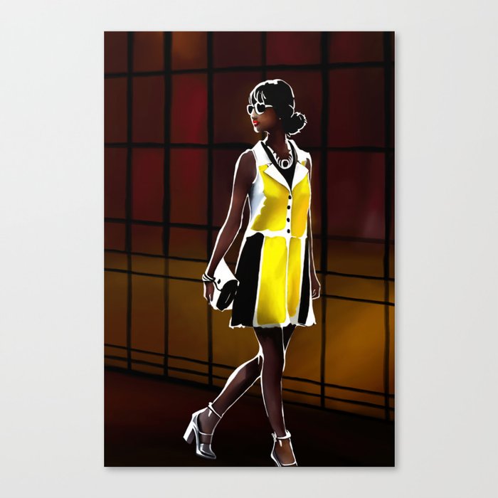 Yellow Dress 2 (Modified Series no. 34) Canvas Print