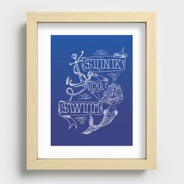 Sink Or Swim  Recessed Framed Print
