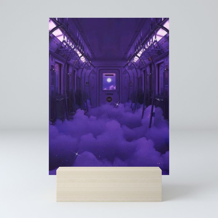 purple aesthetic Mini Art Print