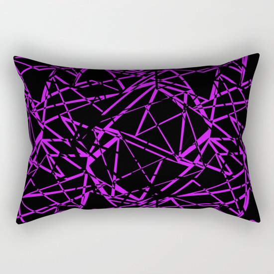 Abstract black and purple pattern .Line . Rectangular Pillow