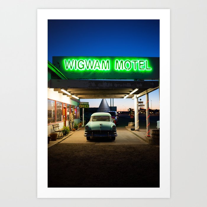 Wigwam: Neon Art Print