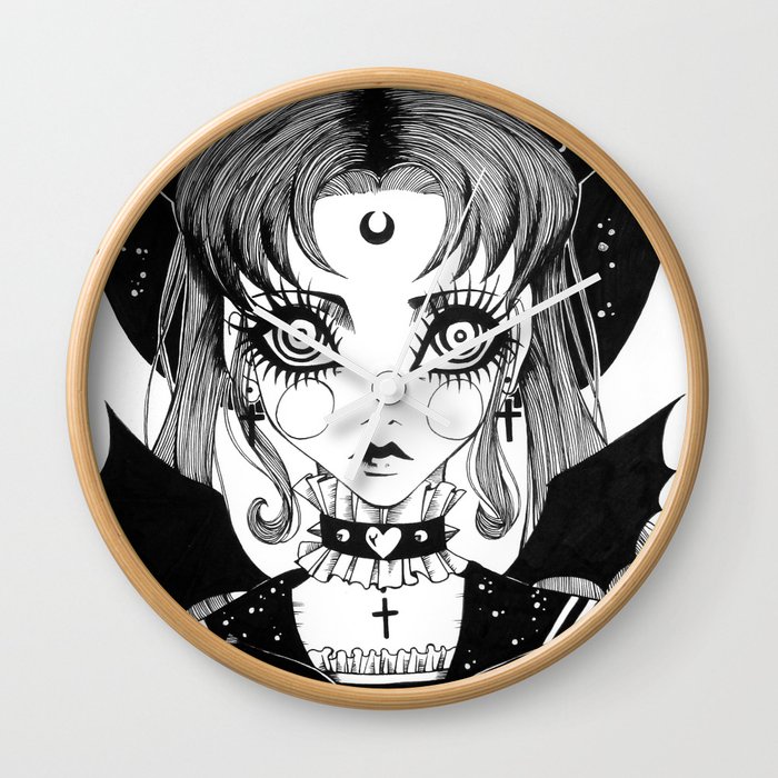 Sailor Goth Moon Wall Clock