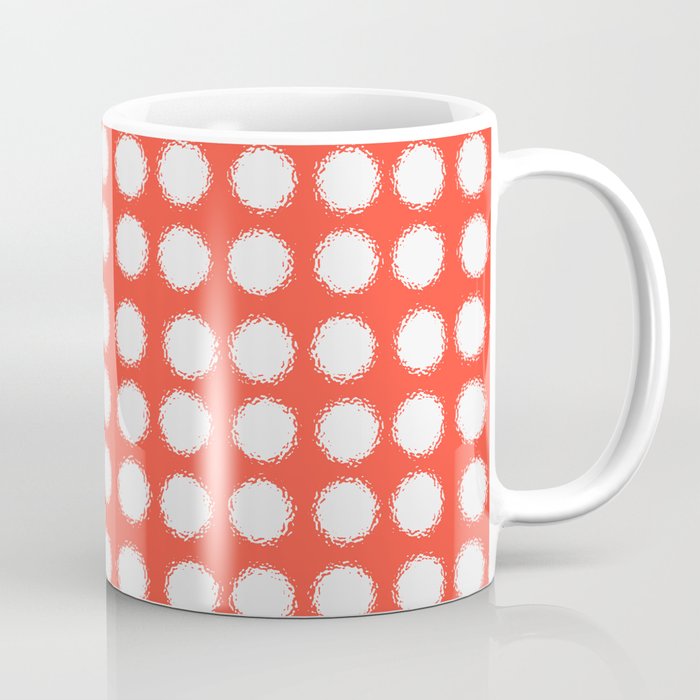 milk glass polka dots fiesta red Coffee Mug