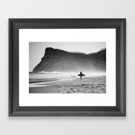 Noir Surf Framed Art Print
