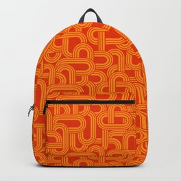Retro Orange Rainbow Maze Backpack