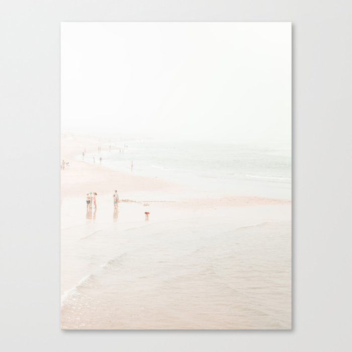 At the beach ten (part two of a diptych) - Minimal Beach - Ocean Sea photography Canvas Print