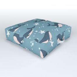 Maritim Nautic Ocean Sealife Shell Starfish Whale Outdoor Floor Cushion