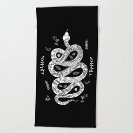 Snake in camouflage 2 Beach Towel