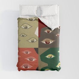 The crying eyes patchwork 1 Duvet Cover