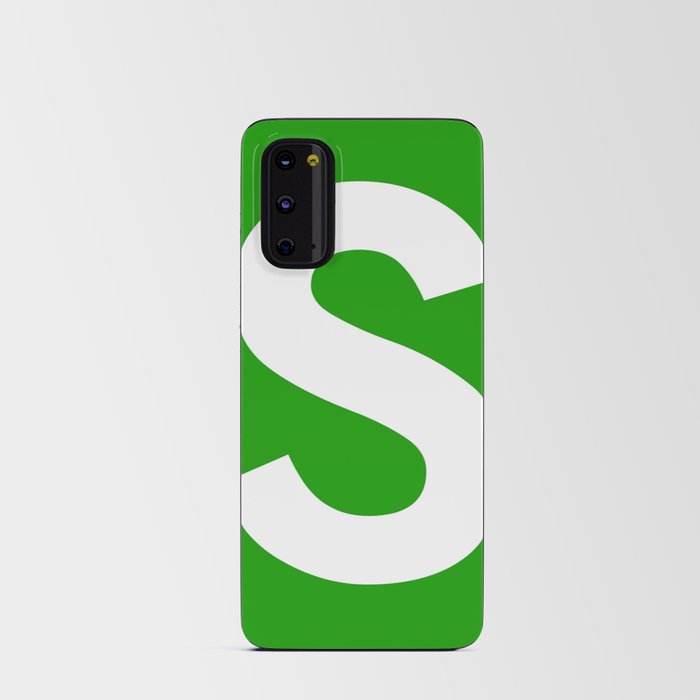 Letter S (White & Green) Android Card Case