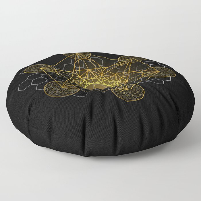 Sacred Geometry Metatrons Cube  Floor Pillow