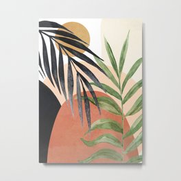 Abstract Tropical Art VI Metal Print | Tropical, Summer, Pattern, Watercolor, Nature, Shape, Flowers, Painting, Abstract, Minimal 