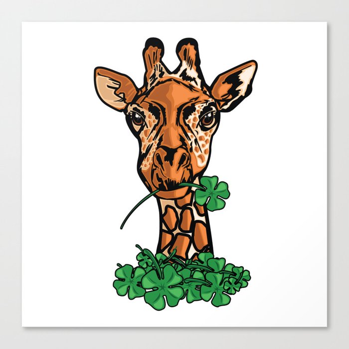 St. Patricks Day Giraffe Canvas Print
