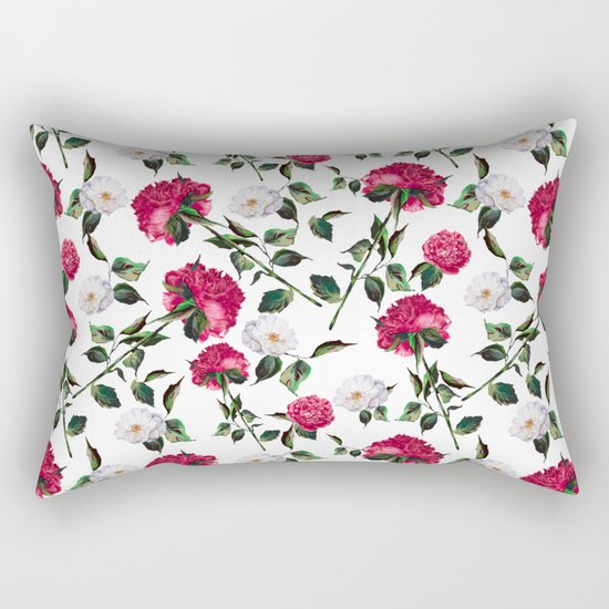 Summer Floral Pattern Rectangular Pillow