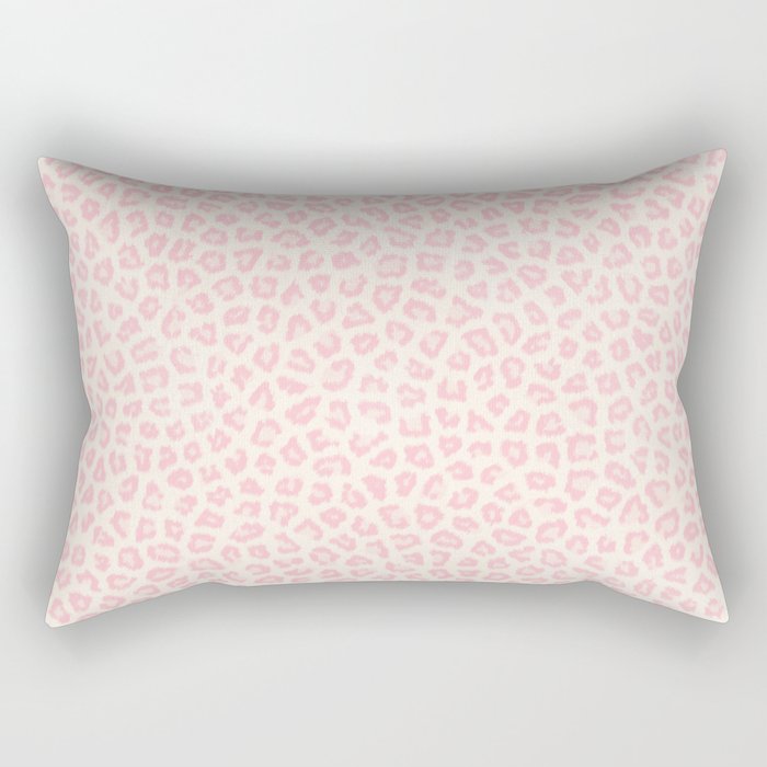 Modern ivory blush pink girly cheetah animal print pattern Rectangular Pillow