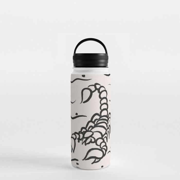 Scorpio zodiac drawing Water Bottle