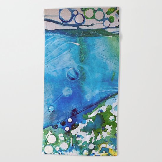 Ice Caps, Ice Bubbles, Environment Beach Towel