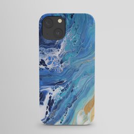 Sea Shore: Acrylic Pour Painting iPhone Case