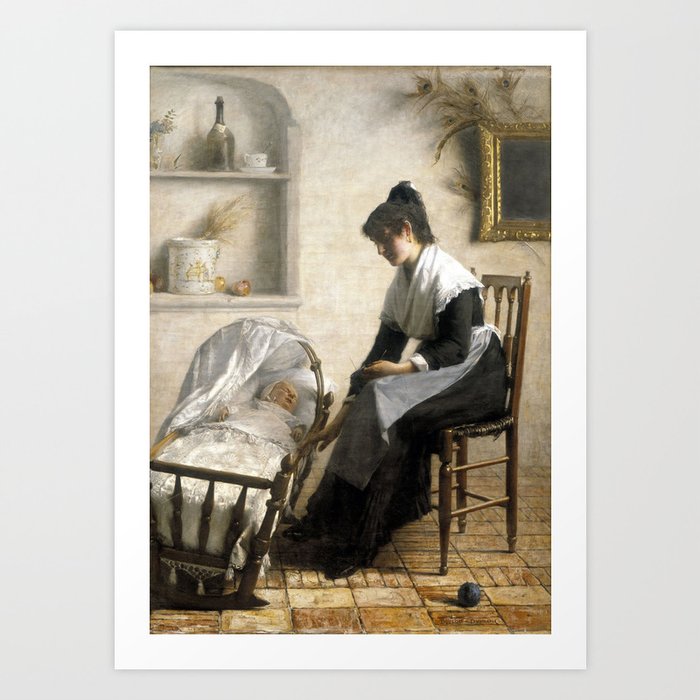 Henri Bouchet Doumenq Young Mother From Arles 1883 1 Art Print By Asarstudios Society6