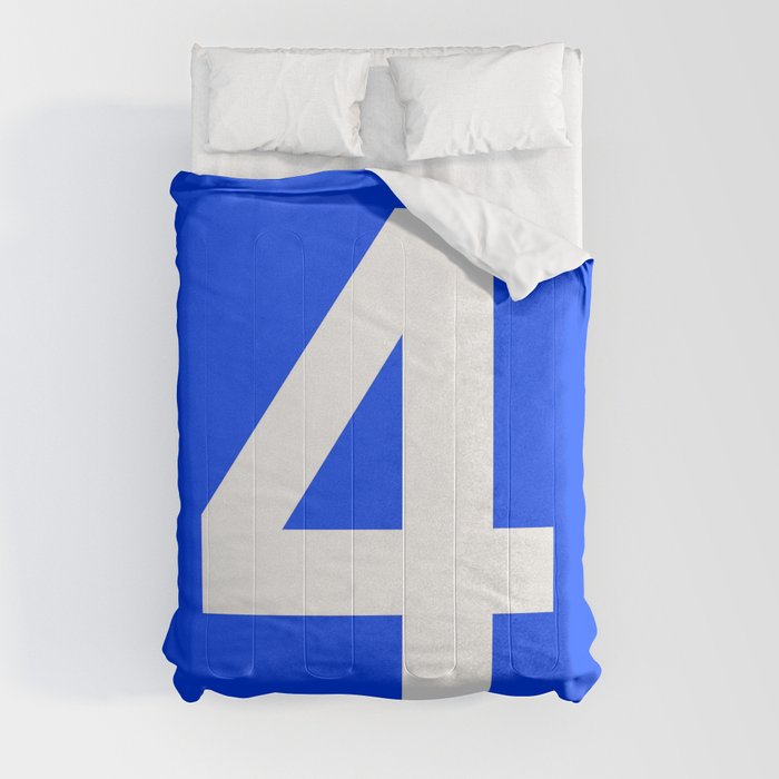 Number 4 (White & Blue) Comforter