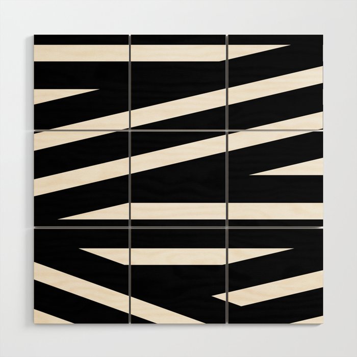 Abstract Black White Lines Stripes Pattern Mix And Match With