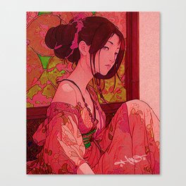 Grande Odalisque Anime Asian Woman Canvas Print
