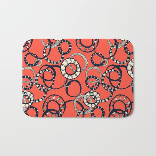 Honolulu hoopla orange Bath Mat