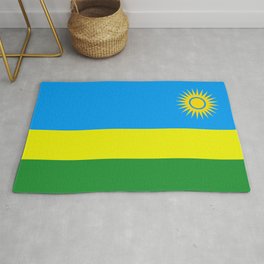 Rwanda Flag Area & Throw Rug
