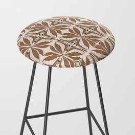 Modern abstract deco motifs pattern - brown Bar Stool