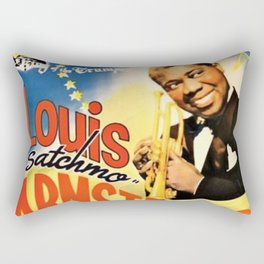 Louis Armstrong Parker Auditorium, Minot, North Dakota Satchmo Jazz Vintage Advertising Concert Poster Rectangular Pillow